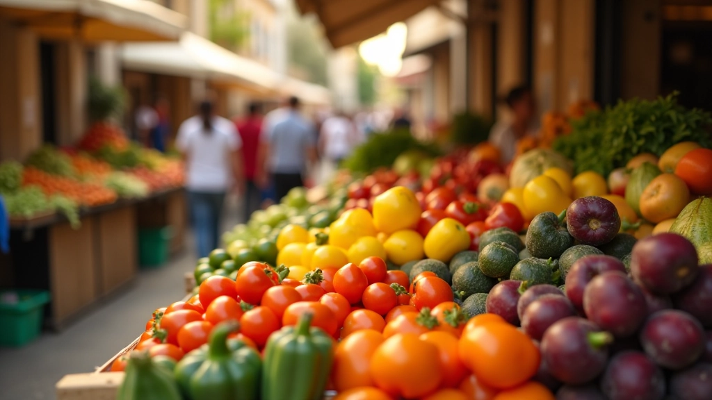 Légumes frais sur un marché parisien avec étiquettes de prix